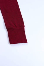 Load image into Gallery viewer, Fiery Red Solid Crew Neck Long Sleeve Top - Fashion Queen -  13
