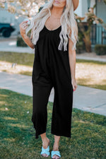 Load image into Gallery viewer, Fiery Red Spaghetti Straps Wide Leg Pocketed Jumpsuits - Fashion Queen -  21
