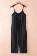 Load image into Gallery viewer, Fiery Red Spaghetti Straps Wide Leg Pocketed Jumpsuits - Fashion Queen -  28
