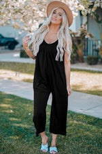 Load image into Gallery viewer, Fiery Red Spaghetti Straps Wide Leg Pocketed Jumpsuits - Fashion Queen -  4
