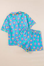 Load image into Gallery viewer, Flower Print Short Sleeve Shirt Pajamas Set - Fashion Queen -  20
