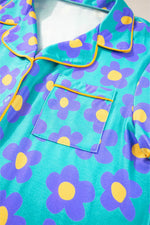 Load image into Gallery viewer, Flower Print Short Sleeve Shirt Pajamas Set - Fashion Queen -  22
