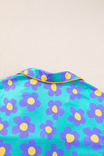 Load image into Gallery viewer, Flower Print Short Sleeve Shirt Pajamas Set - Fashion Queen -  25
