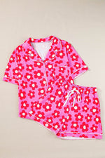 Load image into Gallery viewer, Flower Print Short Sleeve Shirt Pajamas Set - Fashion Queen -  3
