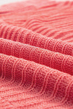Load image into Gallery viewer, Fresh Salmon Rolled Cuffs Loose Knit Tee with Slits - Fashion Queen -  12

