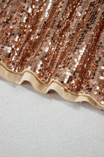 Load image into Gallery viewer, Gold Sequined Long Sleeve Cutout Back Mini Dress - Fashion Queen -  12
