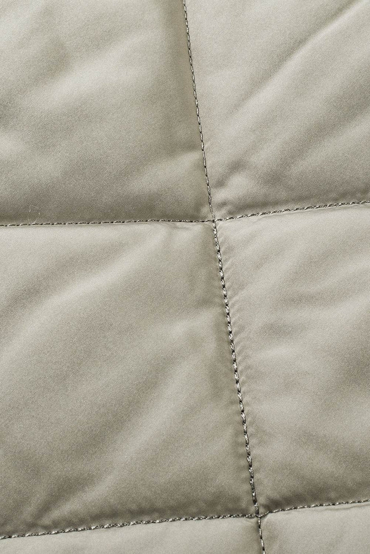 Grass Green Quilted Long Vest Jacket with Pockets - Fashion Queen -  11