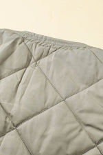 Load image into Gallery viewer, Grass Green Quilted Long Vest Jacket with Pockets - Fashion Queen -  13
