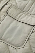 Load image into Gallery viewer, Grass Green Quilted Long Vest Jacket with Pockets - Fashion Queen -  15
