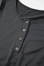 Load image into Gallery viewer, Gray Button Long Sleeve Wide Leg Jumpsuit - Fashion Queen -  10
