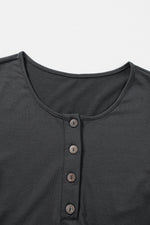 Load image into Gallery viewer, Gray Button Long Sleeve Wide Leg Jumpsuit - Fashion Queen -  11
