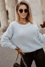 Load image into Gallery viewer, Gray Cross Back Hollow-out Sweater - Fashion Queen -  2
