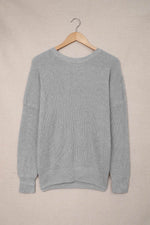 Load image into Gallery viewer, Gray Cross Back Hollow-out Sweater - Fashion Queen -  7
