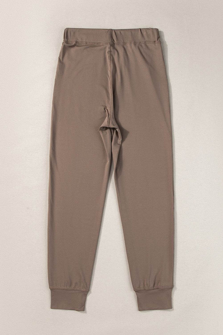 Gray Drawstring Waist Pocketed Joggers - Fashion Queen -  15