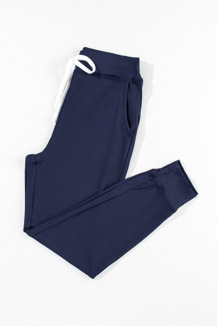 Gray Drawstring Waist Pocketed Joggers - Fashion Queen -  18