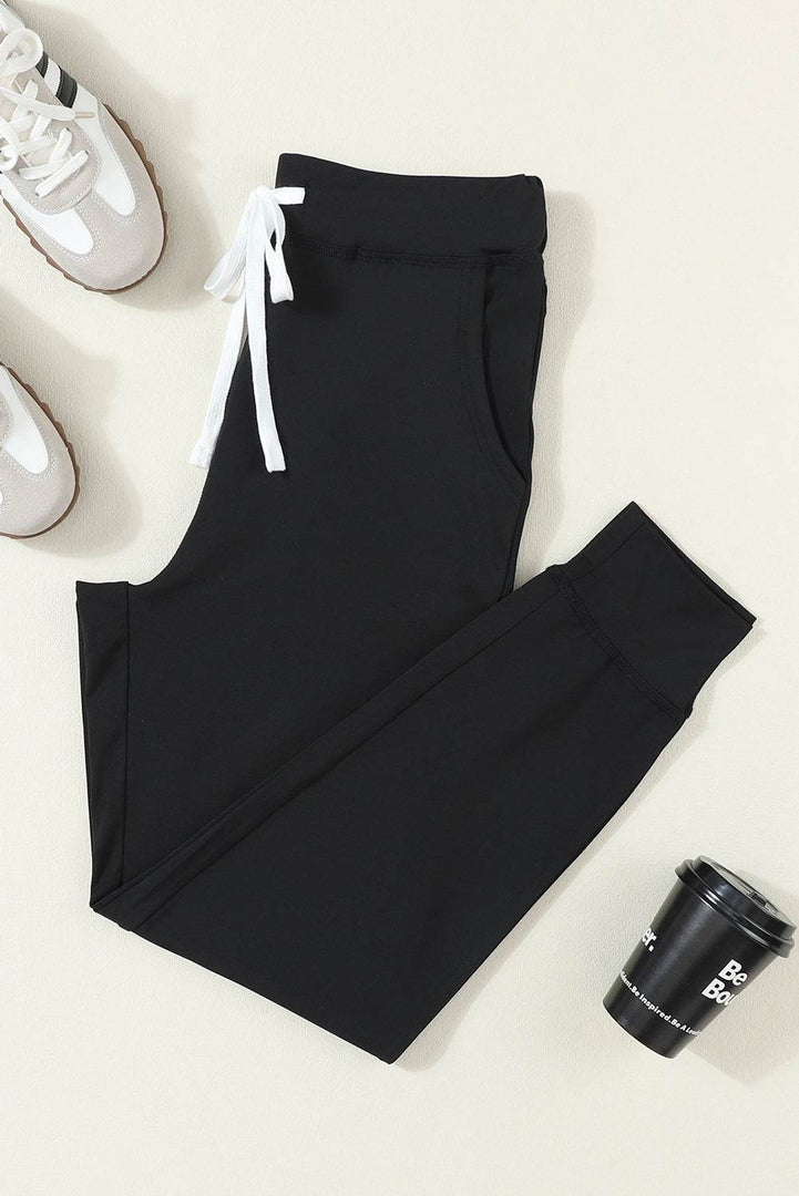 Gray Drawstring Waist Pocketed Joggers - Fashion Queen -  6