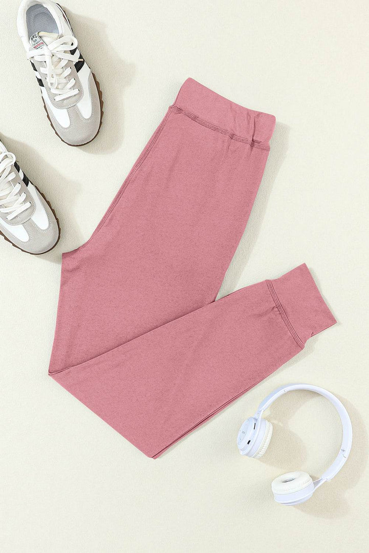 Gray Drawstring Waist Pocketed Joggers - Fashion Queen -  9