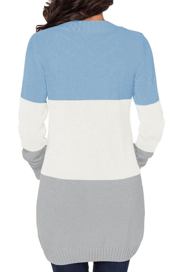 Gray Front Pocket and Buttons Closure Cardigan - Fashion Queen -  5