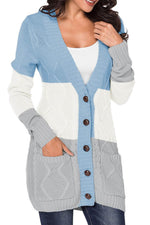 Load image into Gallery viewer, Gray Front Pocket and Buttons Closure Cardigan - Fashion Queen -  6
