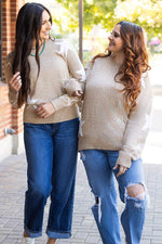 Load image into Gallery viewer, Gray Star Pattern Drop Shoulder Sweater - Fashion Queen -  20
