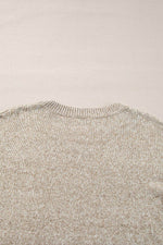 Load image into Gallery viewer, Gray Star Pattern Drop Shoulder Sweater - Fashion Queen -  29
