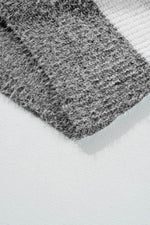 Load image into Gallery viewer, Gray Stripe Colorblock Bubble Sleeve Drop Shoulder Sweater Dress - Fashion Queen -  8
