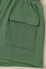 Load image into Gallery viewer, Green Flap Pocket Casual Drawstring Shorts - Fashion Queen -  13

