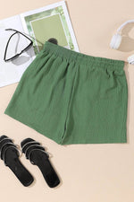 Load image into Gallery viewer, Green Flap Pocket Casual Drawstring Shorts - Fashion Queen -  9

