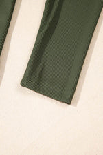 Load image into Gallery viewer, Guacamole Green Rib Knit Square Neck Buttoned Long Sleeve Mini Dress - Fashion Queen -  10
