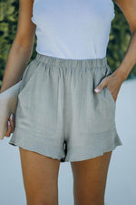 Load image into Gallery viewer, High Waist Pocketed Ruffle Shorts - Fashion Queen -  4
