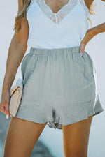 Load image into Gallery viewer, High Waist Pocketed Ruffle Shorts - Fashion Queen -  6
