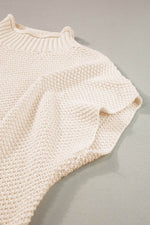 Load image into Gallery viewer, Iceland Blue High Neck Bat Short Sleeve Sweater - Fashion Queen -  20
