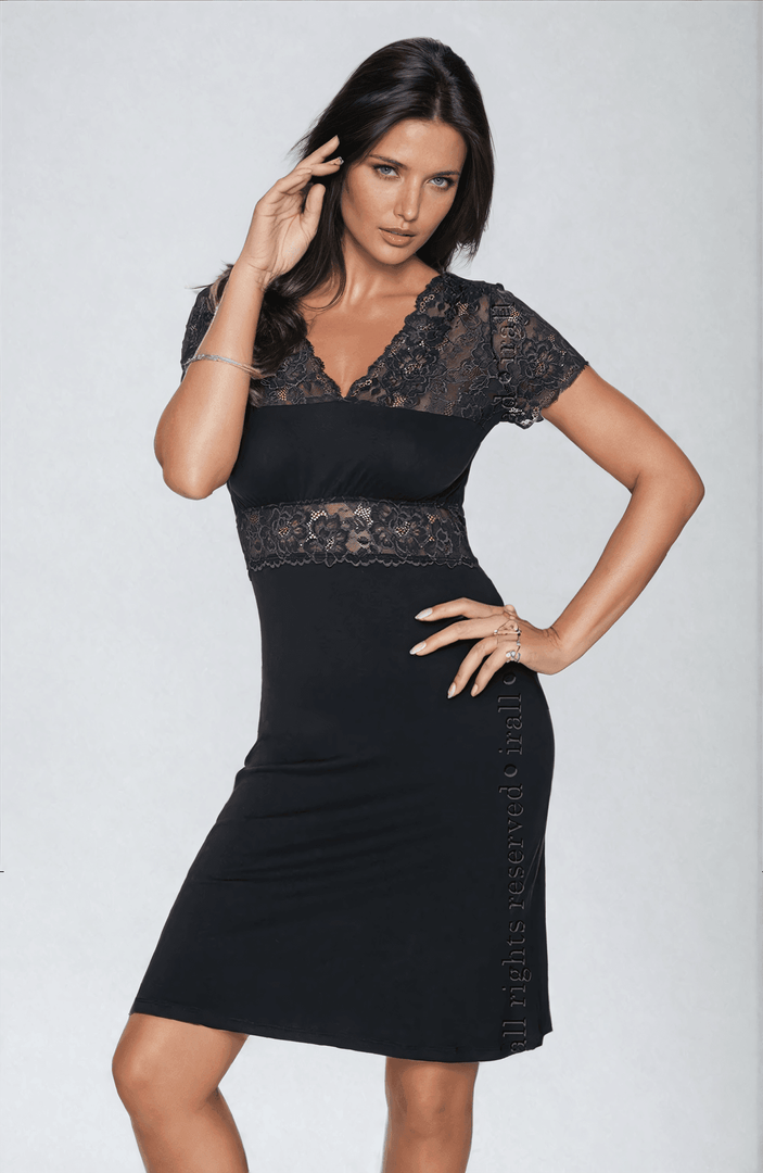 Irall Cameron Nightdress Black S-XL - Fashion Queen -  1