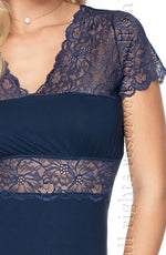 Load image into Gallery viewer, Irall Cameron Nightdress Navy Blue 2XL-5XL - Fashion Queen -  2
