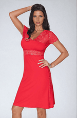 Load image into Gallery viewer, Irall Cameron Nightdress Red S-XL - Fashion Queen -  1
