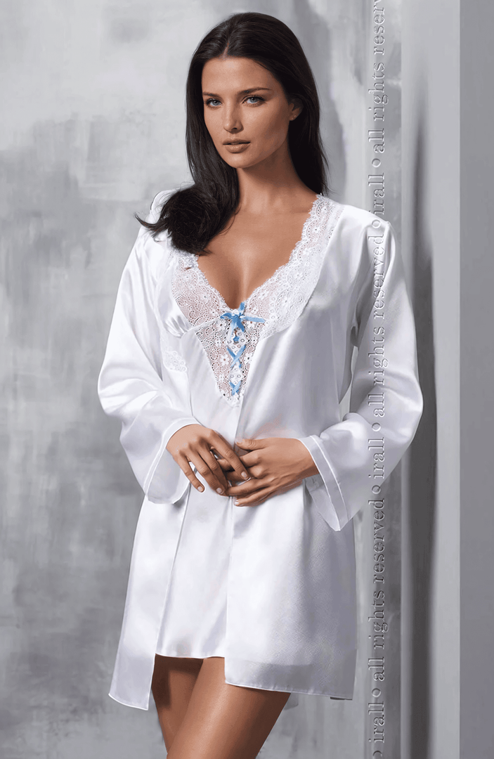 Irall Elsa Dressing Gown White - Fashion Queen -  1