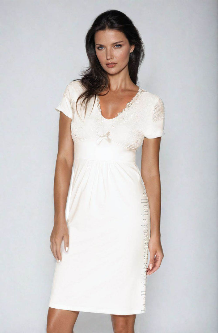 Irall Gia Cream Nightdress - Fashion Queen -  4