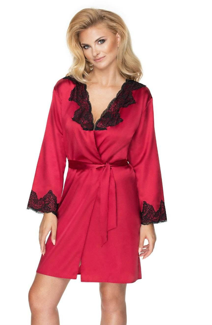 Irall Juniper Burgundy Dressing Gown - Fashion Queen -  5