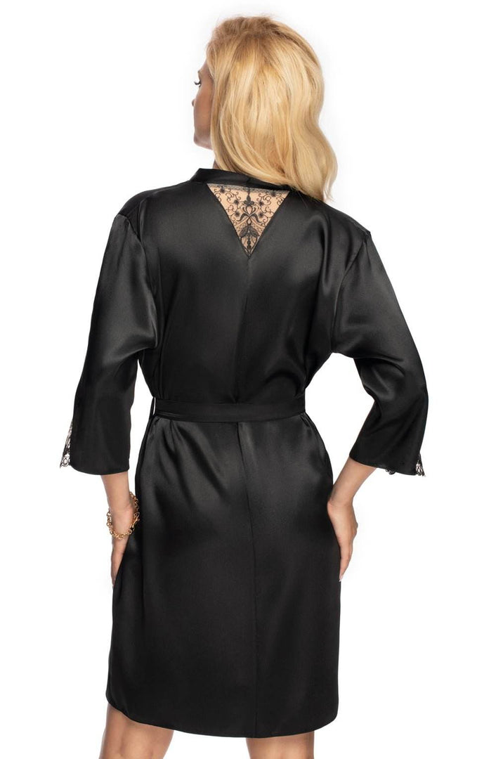 Irall Mallory Dressing Gown Black - Fashion Queen -  2