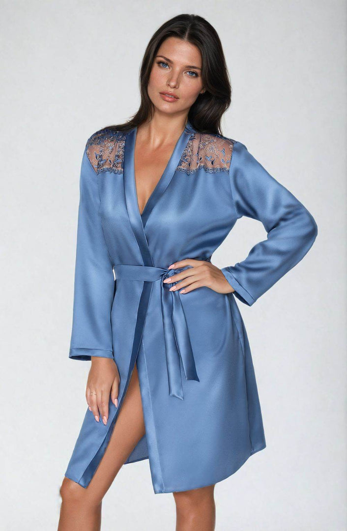 Irall Sapphire Dressing Gown Azure - Fashion Queen -  5