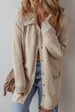 Load image into Gallery viewer, Jet Stream Collared Drop Shoulder Button Up Cardigan with Pocket - Fashion Queen -  1
