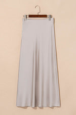 Load image into Gallery viewer, Jet Stream Satin Solid High Waist Maxi Skirt - Fashion Queen -  8
