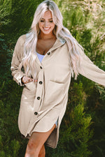 Load image into Gallery viewer, Jungle Green Oversized Corduroy Contrast Hooded Shacket - Fashion Queen -  17
