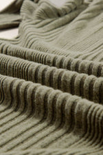 Load image into Gallery viewer, Jungle Green Ribbed Knit Half Button Slim Fit Blouse - Fashion Queen -  10
