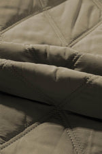 Load image into Gallery viewer, Jungle Green Teddy Collar Flap Pockets Quilted Puffer Jacket - Fashion Queen -  14

