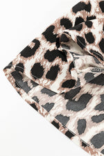 Load image into Gallery viewer, Khaki Cheetah Print Backless V Neck Loose Fit Mini Dress - Fashion Queen -  20
