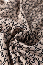 Load image into Gallery viewer, Khaki Geometric Print Notched Neck Puff Sleeve Blouse - Fashion Queen -  10
