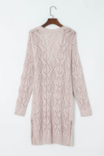 Load image into Gallery viewer, Khaki Hollow-out Openwork Knit Cardigan - Fashion Queen -  10
