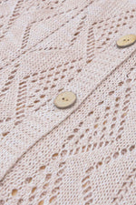 Load image into Gallery viewer, Khaki Hollow-out Openwork Knit Cardigan - Fashion Queen -  13
