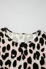 Load image into Gallery viewer, Khaki Leopard Print Layered Ruffled Short Sleeve Blouse - Fashion Queen -  9
